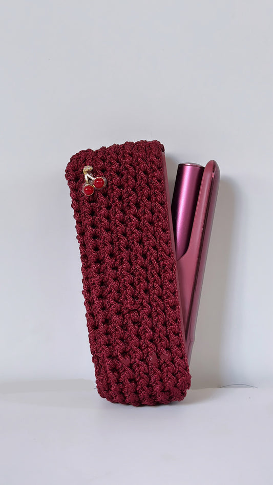 Burgundy Knit Case