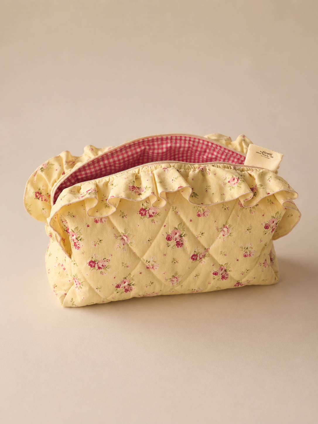 yellow Ruffle Makeup Pouch